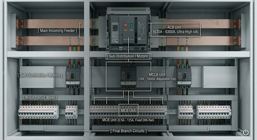 Difference Between MCB MCCB and ACB
