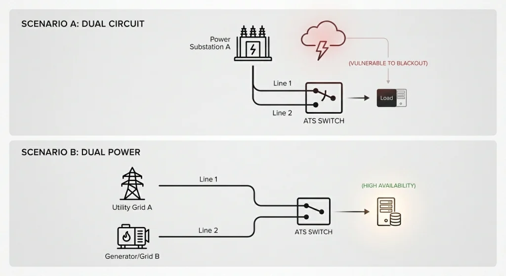 Dual Power vs Dual Circuit ATS Clear Engineering Differences